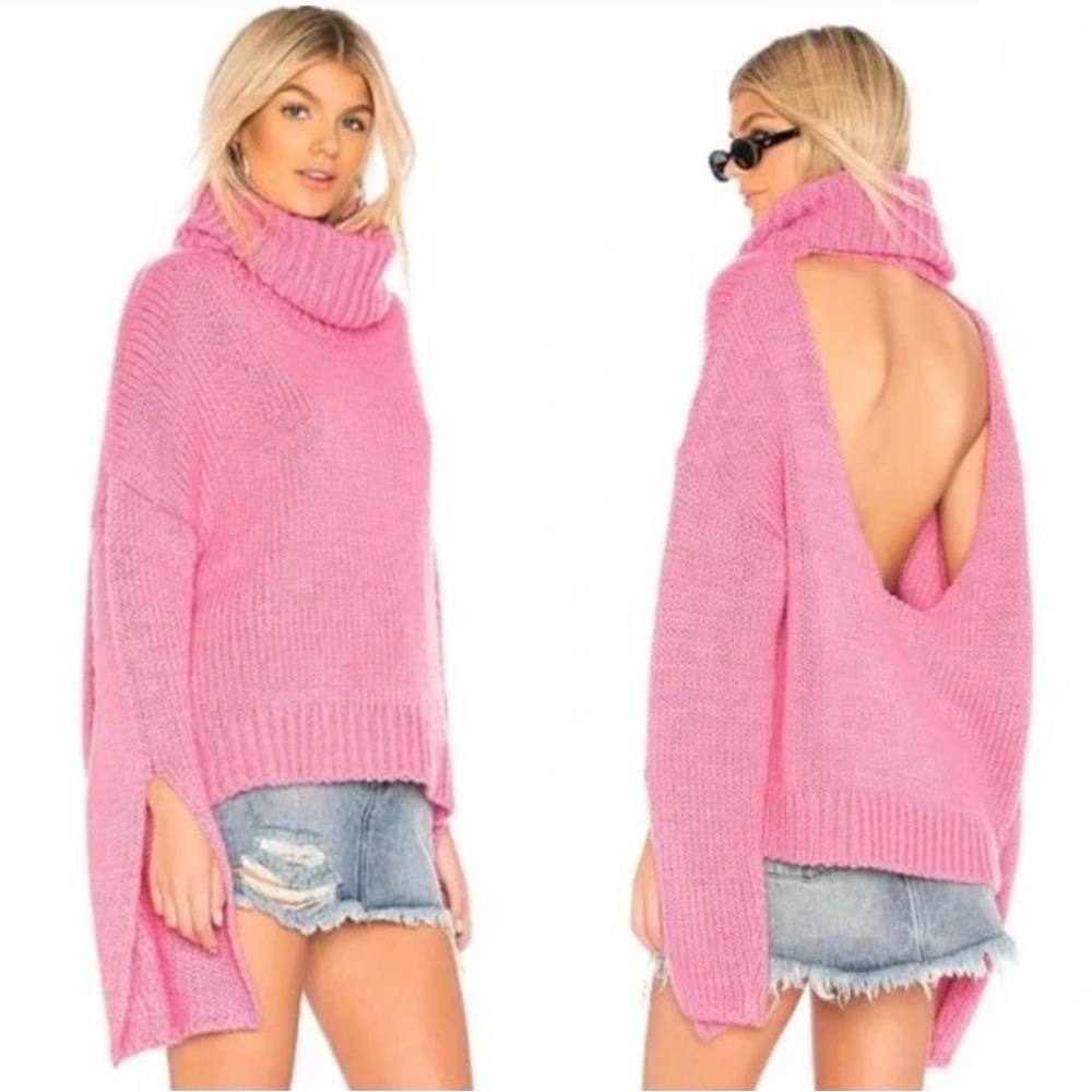 One Teaspoon Winona Keyhole Sweater in Pink